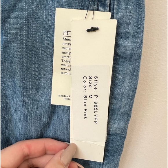 Gemma Jane Boho Blue Lyocell Chiffon Ultra Wide Leg Flared Tie Front Pants Sz M - Picture 7 of 7